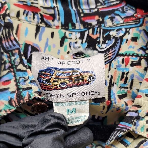 ART OF EDDY REYN SPOONER | MEDIUM MEN'S VTG SHORT SLEEVE HAWAIIAN SHIRT - Picture 2 of 15